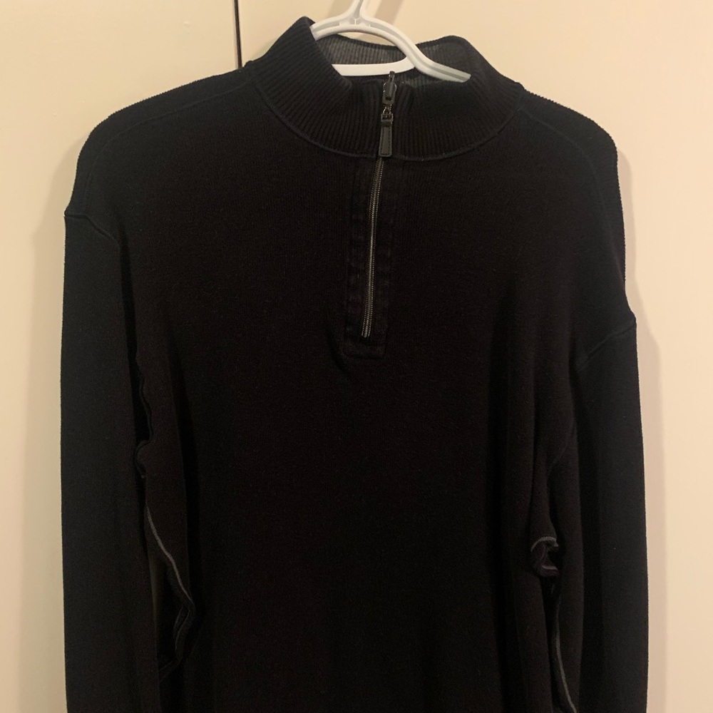 Age of Wisdom - Black Quarter Zip Sweater